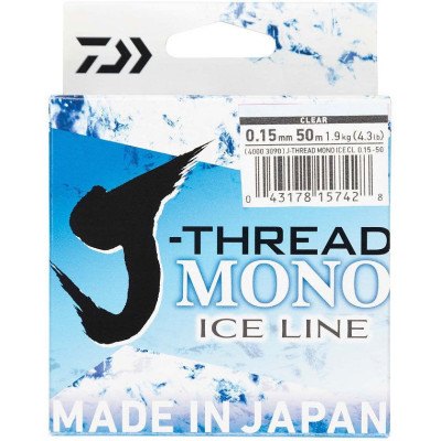 Леска DAIWA J-Thread Mono Ice Line 50м 0.17мм (прозрачная)